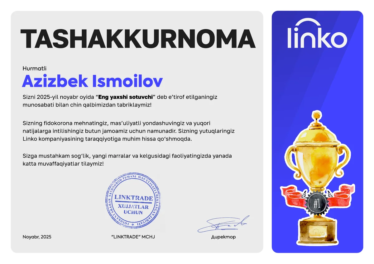 Linko Uzbekistan marketing design